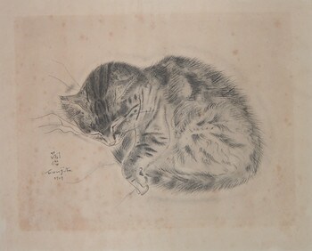 Sleeping Cat by Foujita, Tsuguharu, Lithograph