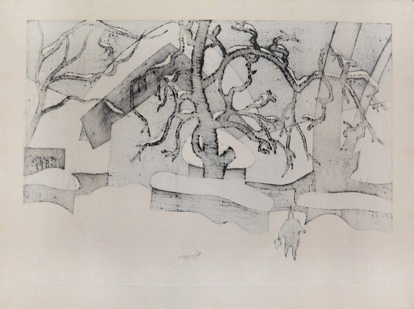 Winter in Aizu by Saito, Kiyoshi, Woodblock Print