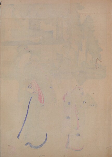 Ox: Inari Shrine at Oji by Chikanobu, Woodblock Print
