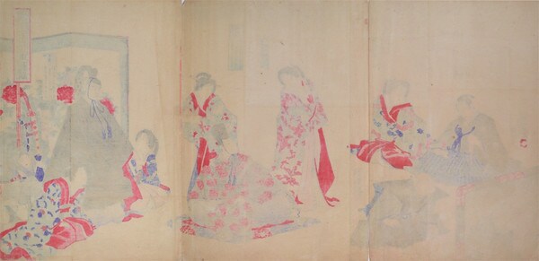 The First Three Generations of the Tokugawa Shogunate by Chikanobu, Woodblock Print