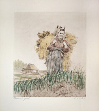 Peasant Girl by Seiler, Willy, Etching