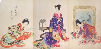 Poetry by Chikanobu, Woodblock Print