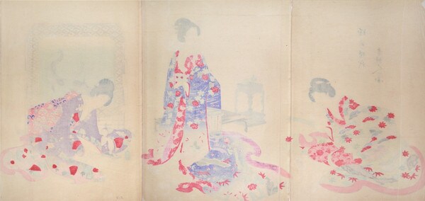 Poetry by Chikanobu, Woodblock Print