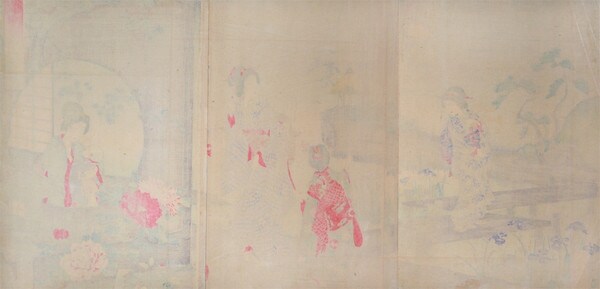 View of Early Summer by Chikanobu, Woodblock Print