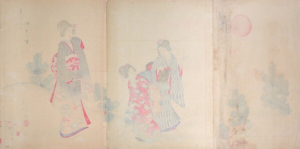 New Year's Sunrise by Yasuda, Shodo, Woodblock Print