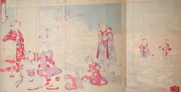 Snow by Nobukazu, Woodblock Print