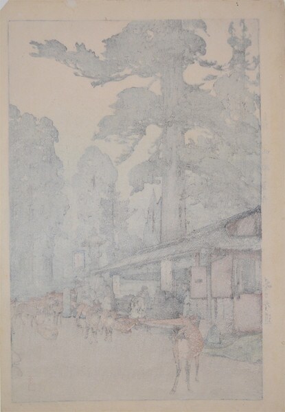 Way to the Kasuga Shrine by Yoshida, Hiroshi, Woodblock Print