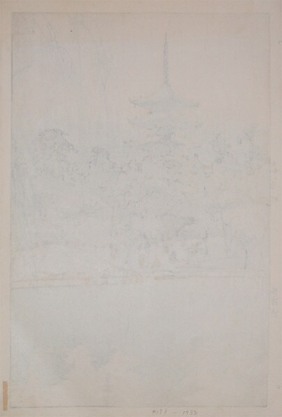 Sarusawa Pond, Woodblock Print