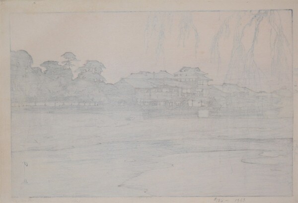 Kamogawa in Kyoto by Yoshida, Hiroshi, Woodblock Print