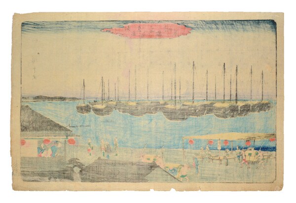 Full Moon at Takanawa by Hiroshige, Woodblock Print