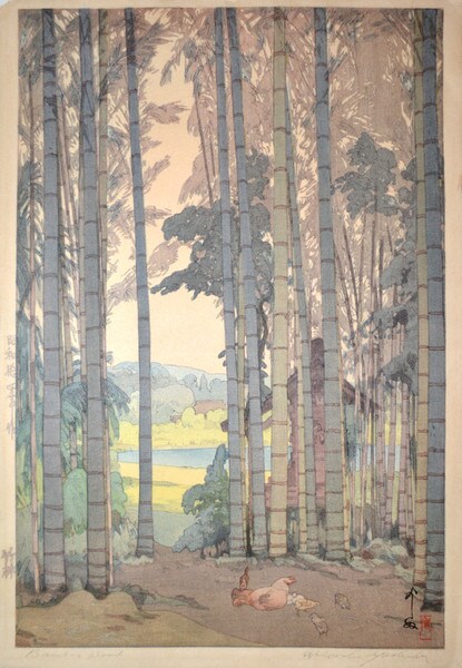 Bamboo Wood by Yoshida, Hiroshi, Woodblock Print