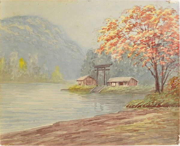 Autumn at Chuzenji in Nikko by Yoshida, Hiroshi, Watercolor