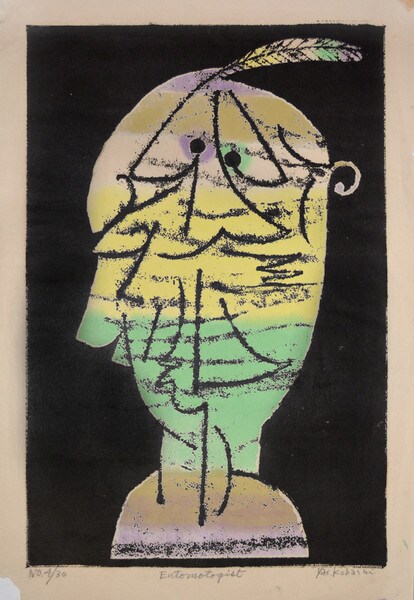 Entomologist by Kobashi,Yasuhide, Woodblock Print