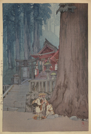 Misty Day in Nikko by Yoshida, Hiroshi, Woodblock Print