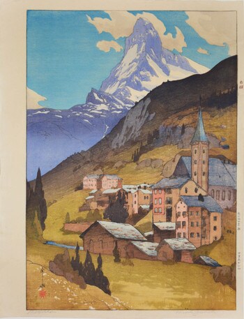 Matterhorn by Yoshida, Hiroshi, Woodblock Print