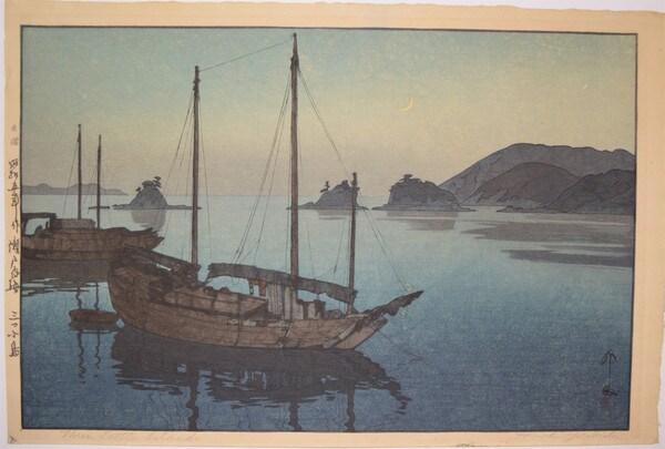 Three Little Islands by Yoshida, Hiroshi, Woodblock Print