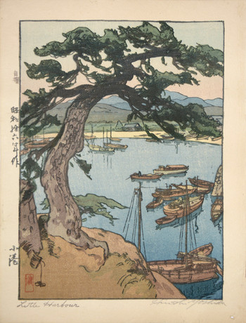 Little Harbour by Yoshida, Hiroshi, Woodblock Print