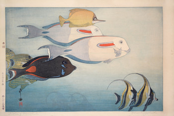 Fishes of Honolulu by Yoshida, Hiroshi, Woodblock Print