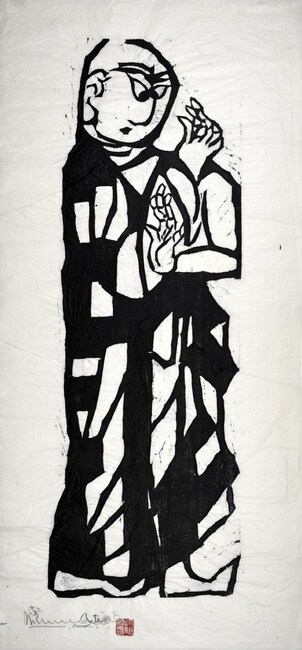 Śāriputra, Master of Wisdom by Munakata, Shiko, Woodblock Print