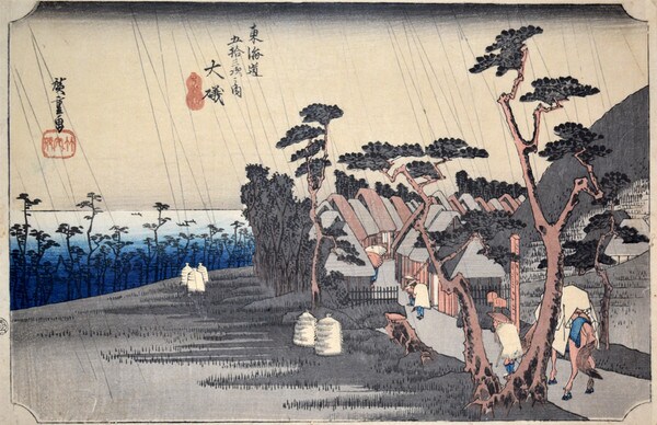 Oiso by Hiroshige, Woodblock Print