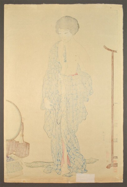 After a Bath by Natori, Shunsen, Woodblock Print