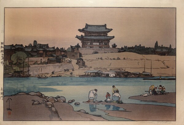Daido Gate by Yoshida, Hiroshi, Woodblock Print
