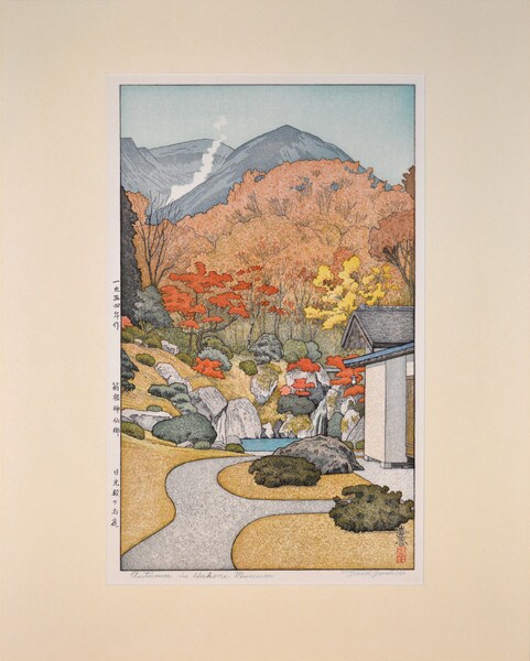 Autumn in Hakone Museum by Yoshida, Toshi, Woodblock Print
