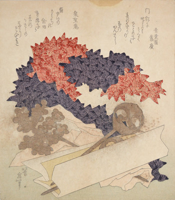 Hair Accessories by Hokusai, Woodblock Print