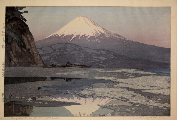 Fujiyama from Okitsu by Yoshida, Hiroshi, Woodblock Print