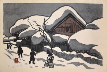 Winter in Aizu by Saito, Kiyoshi, Woodblock Print