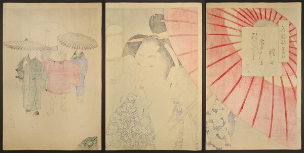 Beauty from Anei Era by Kiyochika, Woodblock Print