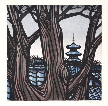 Sannenzaka by Karhu, Clifton, Woodblock Print