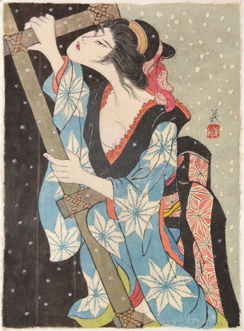 The Story of Yaoya Oshichi by Mori, Yoshitoshi, Painting