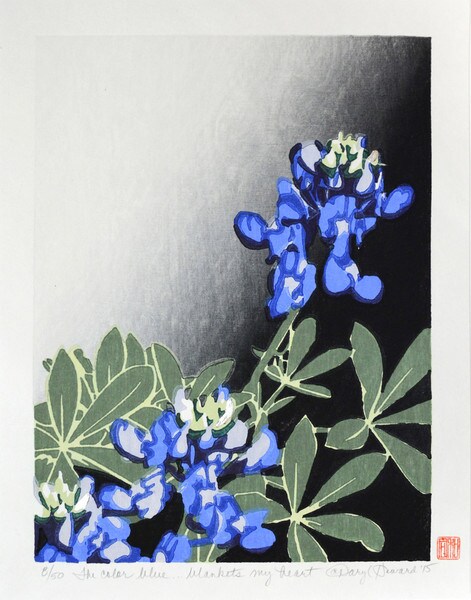 The color blue...blankets my heart by Howard, Daryl, Woodblock Print