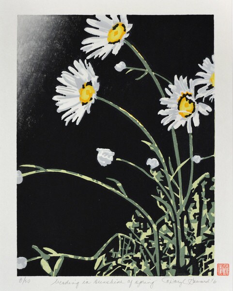 Bending in sunshine of spring by Howard, Daryl, Woodblock Print