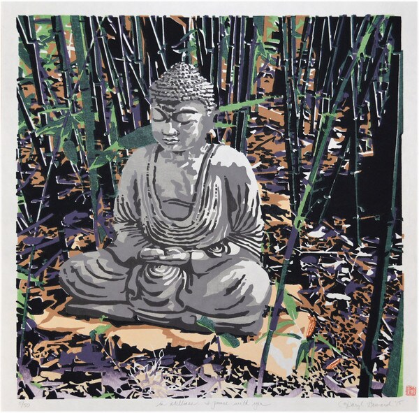 in stillness...I pause with you by Howard, Daryl, Woodblock Print