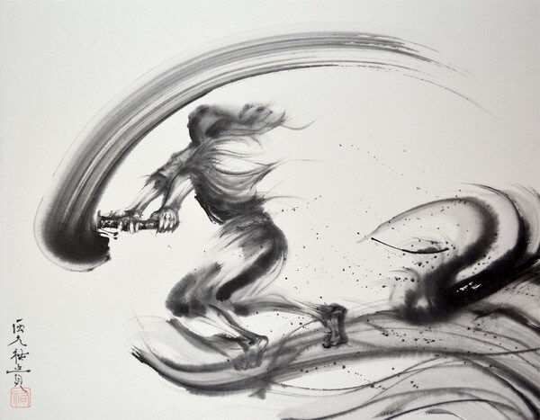 Rin be Full of Spirit by Nishimoto, Yuki, Ink Painting