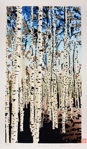 Rhythm of the mountain by Howard, Daryl, Woodblock Print