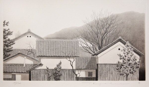 White Wall House by Tanaka, Ryohei, Etching