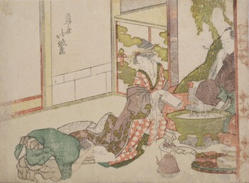 New Year's Gift by Hokutai, Woodblock Print