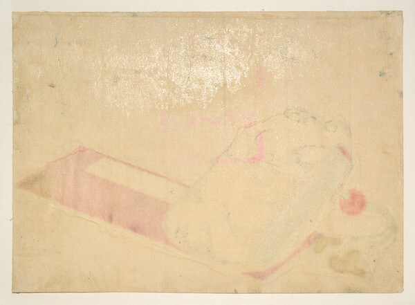 Tobacco Pouch by Hokusai, Woodblock Print