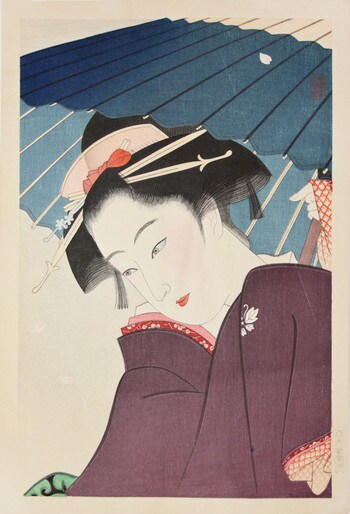 Flower Rain by Takane, Koko, Woodblock Print